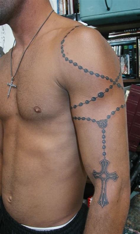 foot tattoos rosary|rosary wrapped around arm tattoo.